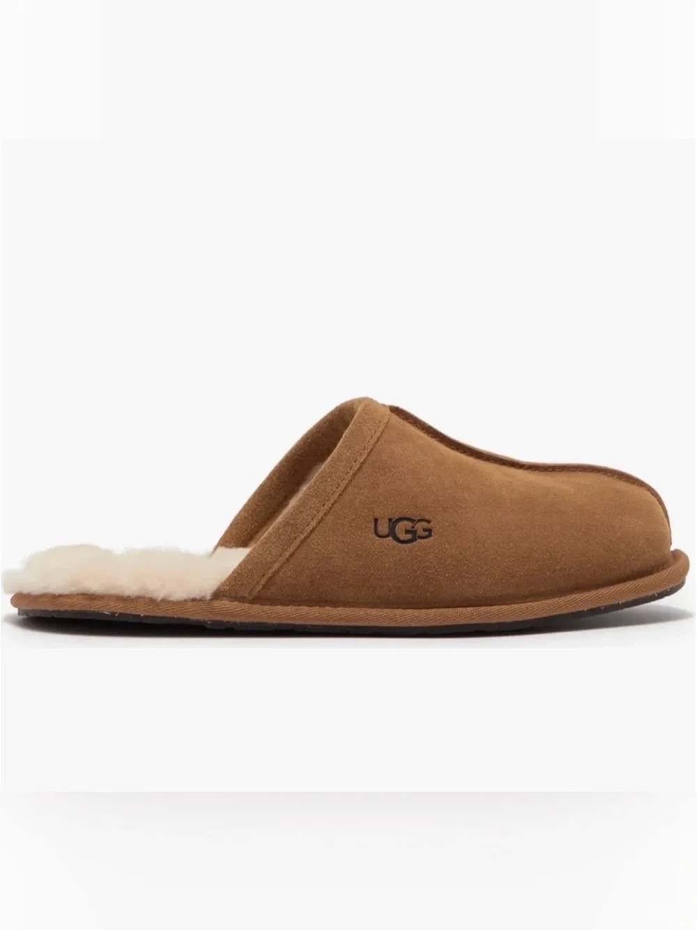 UGG Men's Chestnut Brown Suede Shearling Slide